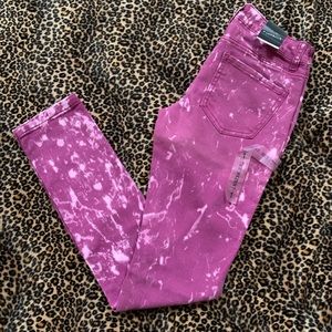Lovesick bleach splatter grunge skinny jeans